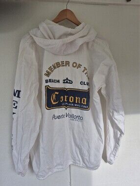Cotton Corona Beach Club Zip Up Light Jacket L